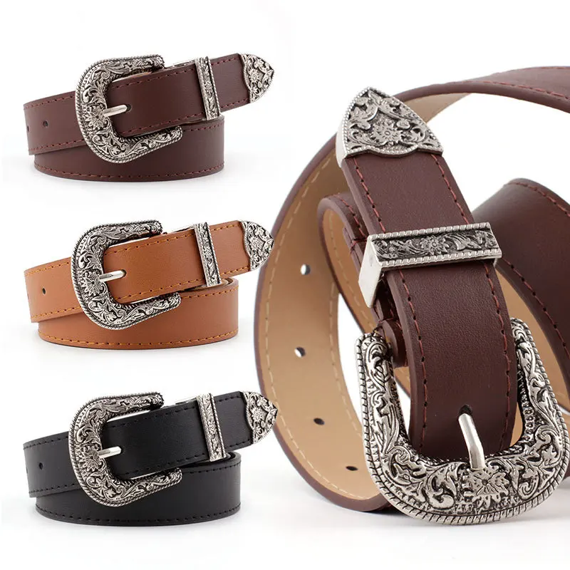 Belt,Pu Leather Belt For Jeans Dresses 