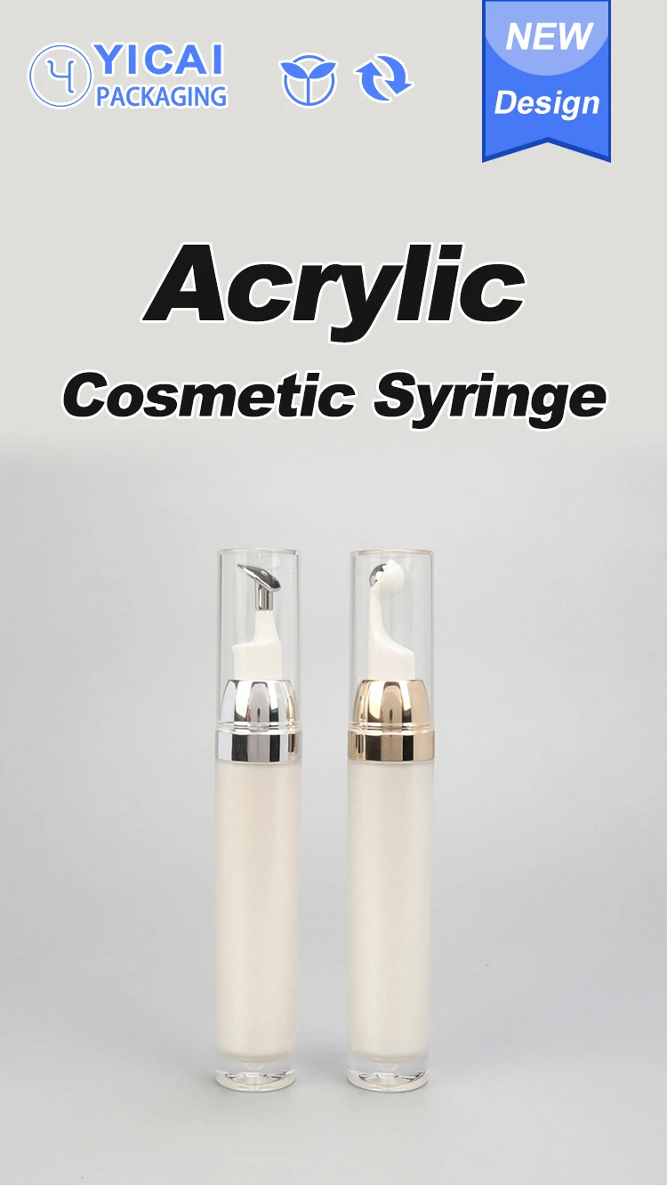 Ml Cosmetic Syringe Shaped Airless Serum Bottle For Eye Cream Bottle