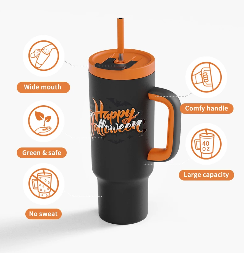 Gifts Stainless Steel Halloween 40oz Tumbler Kids Halloween Car Cup for Happy Halloween manufacture