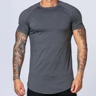 Polyester Men's Muscle Fit T-shirt Quick Dry Gym T Shirt Men Workout Wear Polyester T Shirt