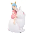 Nordic Creative Resin Crafts Decoration Room Desktop Lovely Girl Heart Decoration Birthday Gift