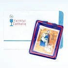 Rosary 4 1/3" Inch Benediction And Protection Purple Catholic Scapular Rope Necklace Rosary