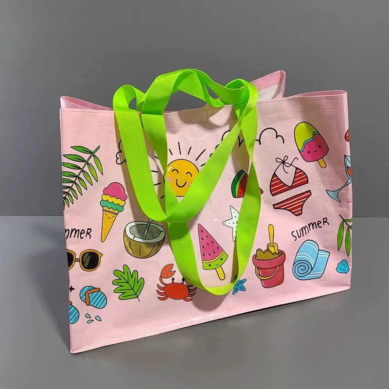 product customized pp woven fabric shopping tote bags woven bag durable eco friendly pp woven bag-17