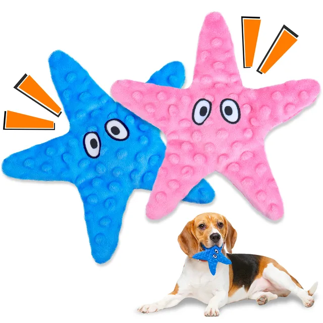 Manufacturer Cheap Price Starfish Style Dog Plush Toys Puppy Plush Chew Toys