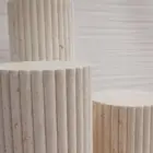 Stone Hot Sale 2021 New Product Natural Stone Round Pedestal Beige Limestone Stone Marble Plinth