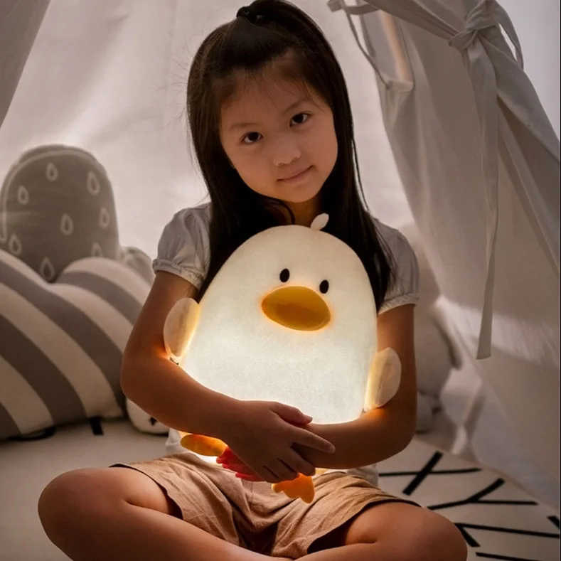 Children's Huggable Sleep Duck Night Light Rechargeable Led Night