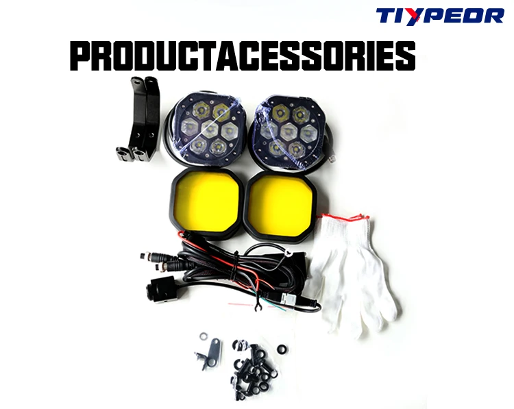 product tiypeor universal spotlight motorcycle auxiliary fog driving brighter cnc aluminum ip68waterproof led light for off road atv utv-7