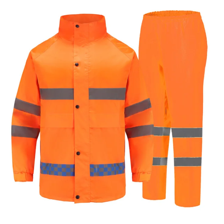 Chubasquero Reflectante De Pvc Para Hombre,Traje De Lluvia Impermeable Con  Capucha A Rayas - Buy Chaqueta De Lluvia,Impermeable,Uniforme De Trabajo  Product on Alibaba.com