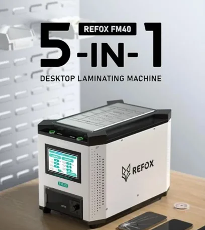 REFOX FM-40 5 in 1 LCD Lamination Machine for iPhone Flat Screen Display Glass Separating Laminating Removing Bubble Repair Tool