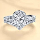 Pear Shape Wedding Rings Rings Ready To Ship Pear Shape Wedding Rings 925 Sterling Silver For Girl