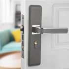 Door Lock Door Black Door Lock Stainless Steel 2.0mm Thick Door Lock Black And Gray Silent Door Lock
