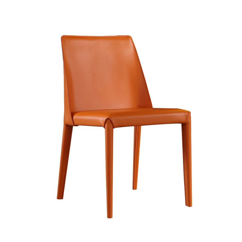 leather saddle dining chair