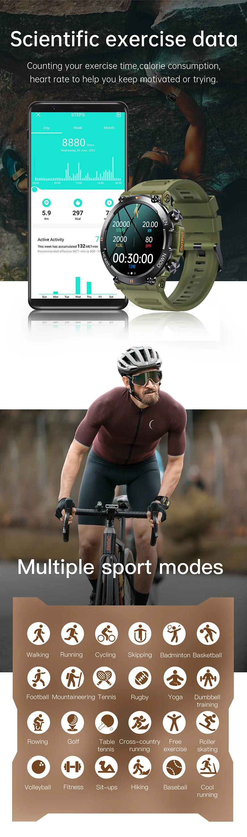 New 2024 Outdoor K56 Smart Watch Pk K22,1.39inch 360*360 Screen Bt Call