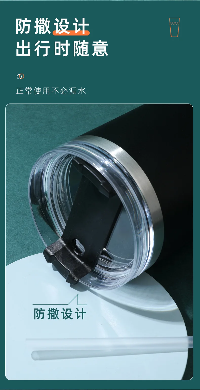 Adventure Double Wall 304 Stainless Steel Vacuum Flask Water Bottle 40oz Tumbler with Lid and Straw