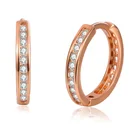 14k Gold Earring Earrings Earring Hoop Earrings 14K Gold Plated Brass Huggie Hoop Earring CZ Hoop Earring
