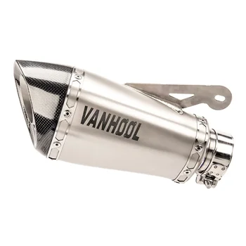 Factory direct selling high quality AK Modified Universal Titanium Finish Stainless Steel Exhaust Muffler Motorcycle