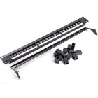 24 Port Cat5e Cat6 UTP Blank 19'' 1U Patch Panel With Keystone Jack