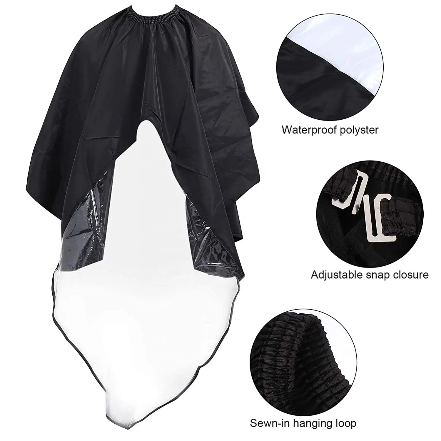 Hairdresser Children Salon Apron Capes With Transparent Cloth Hair Cleaning Barber Kids Capes
