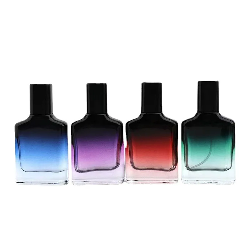 Colour Glass Perfume Bottle Bottle Perfume Empty Rectangle Perfume Glass Bottle