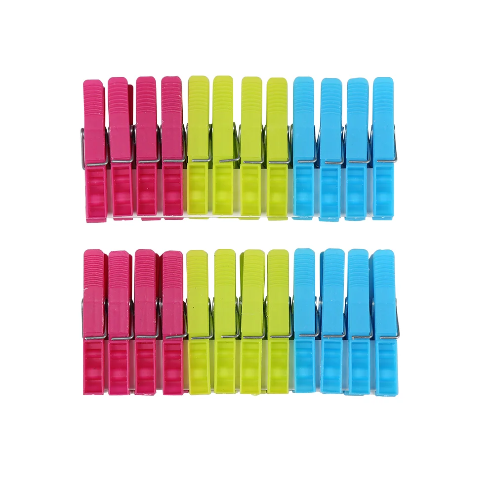 48 Pieces Clothes Peg Laundry Clips Handle Pegs Soft Plastic 【メール便不可】