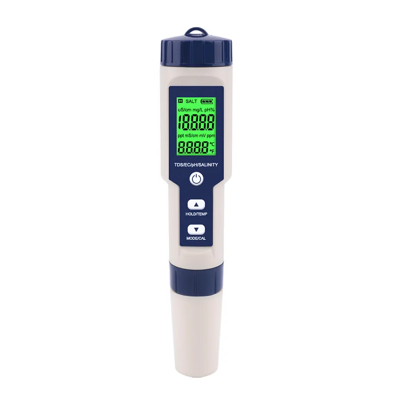 Newest 5 1 Tds/ec/ph/salinity/temp Water Quality Tester With Electrode Replaceable Measured Non-sea Salinity - Buy Meter Ph Meter,Salinity In1 Test Pen Product on Alibaba.com