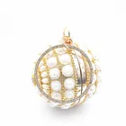 Clutch Bag Ladies Banquet Party Clutch Round Evening Clutch Bag Luxury Bling Pearl Diamonds Clutch Purse/