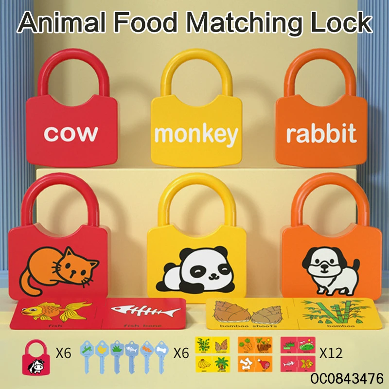 Cognitive shape matching lock set games toys montessori early education