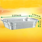Food Aluminum Food Premium Quality Food Packaging Aluminum Foil Container Disposable Square Lunch Box