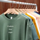 Wholesale China Customized Classic Round Neck Short Sleeve Blank White Plain Custom Printing T Shirts