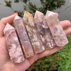 Points Wholesale Natural Quartz Flower Agate Stone Points Crystal Tower