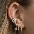 Hoop Stone Silver And Stone Earrings 925 Sterling Silver Custom Hoop Bezel Stone Huggie Earrings Jewelry
