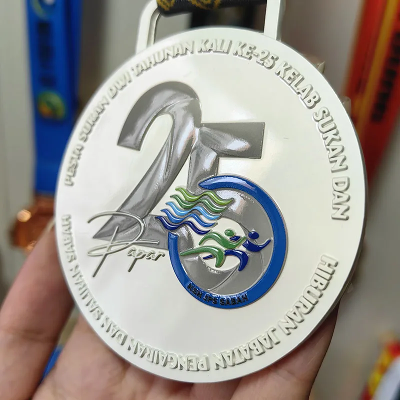 Custom Antique and Modern 3D Sports Medals Zinc Alloy 5K Marathon Football & Swimming Race Finisher Awards manufacture