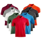 Polo Men T-shirt Men Wholesale Custom Bulk Brand Polo Shirts Blank Basic Men Polyester Cotton Polo T Shirts