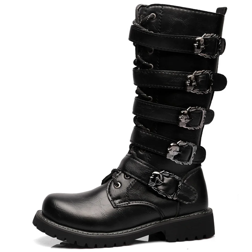 block combat boots