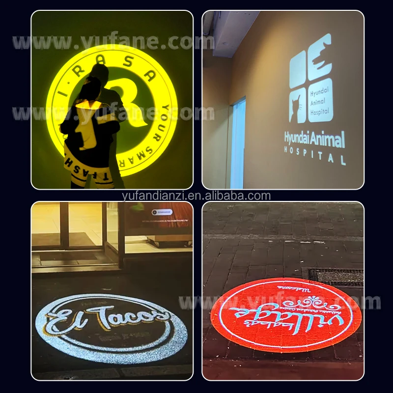 Yufan Four Figure Static Switch Outdoor IP67 Waterpignboard Custom Gobo logo Projectorroof Ground S