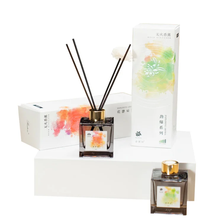 product custom matte glass bottle perfume essential oil reed aroma reed diffuser sets wholesale fragrance scented diffuser for home-8