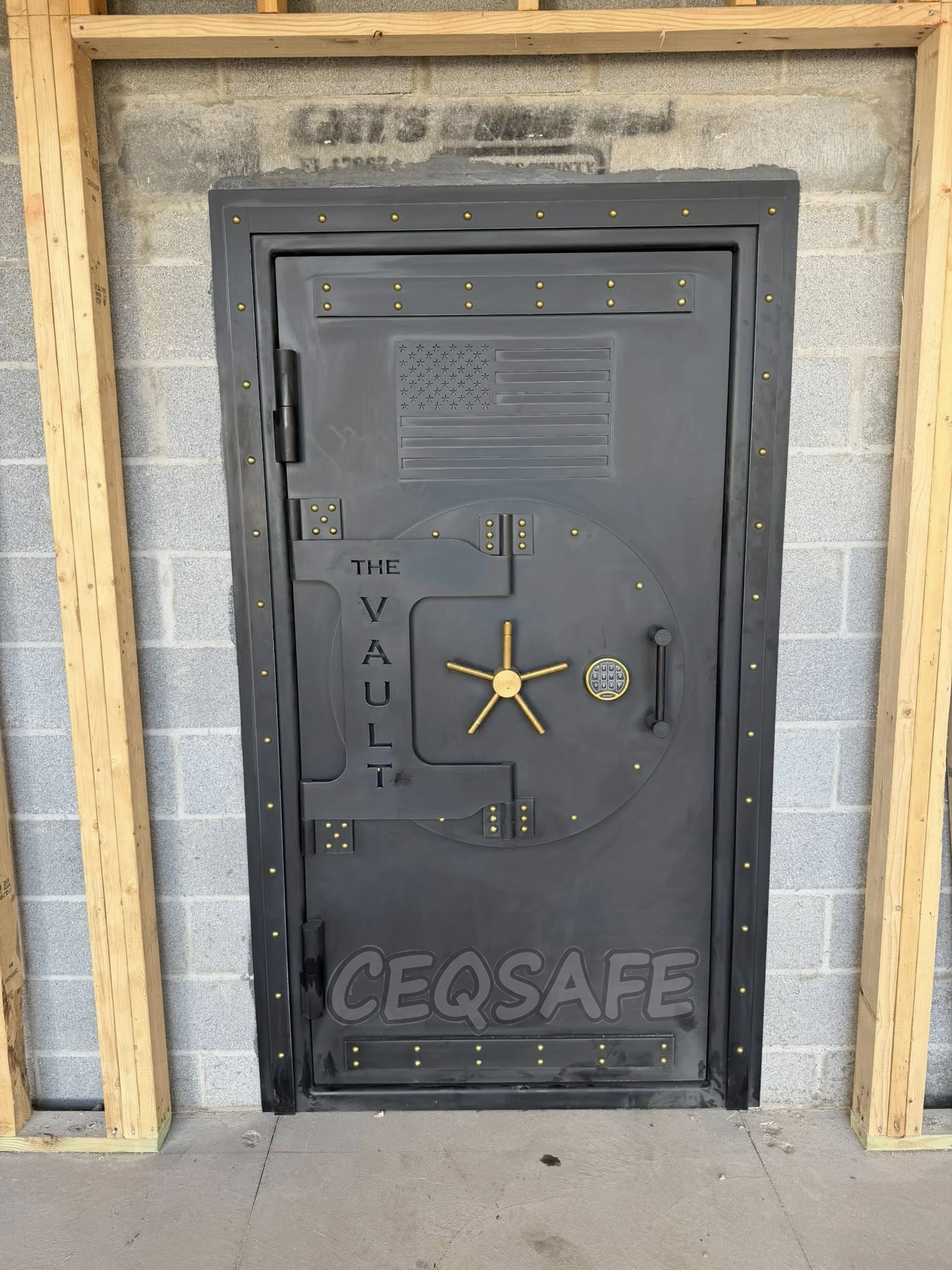 product ceqsafe home bank museum hotel escape room anti theft steel vault door with key lock blast proof heavy duty-8