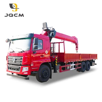 HOWU truck crane FAW 12 tons hydraulic truck crane 6X4 telescopic boom truck mounted crane