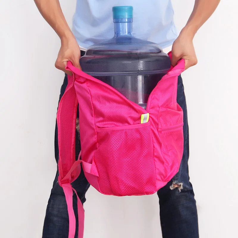 Factory Custom Logo Back Pack Hiking Travel Bag 210d Polyester Folding Backpacks For Casual Sports Backpacks Bag