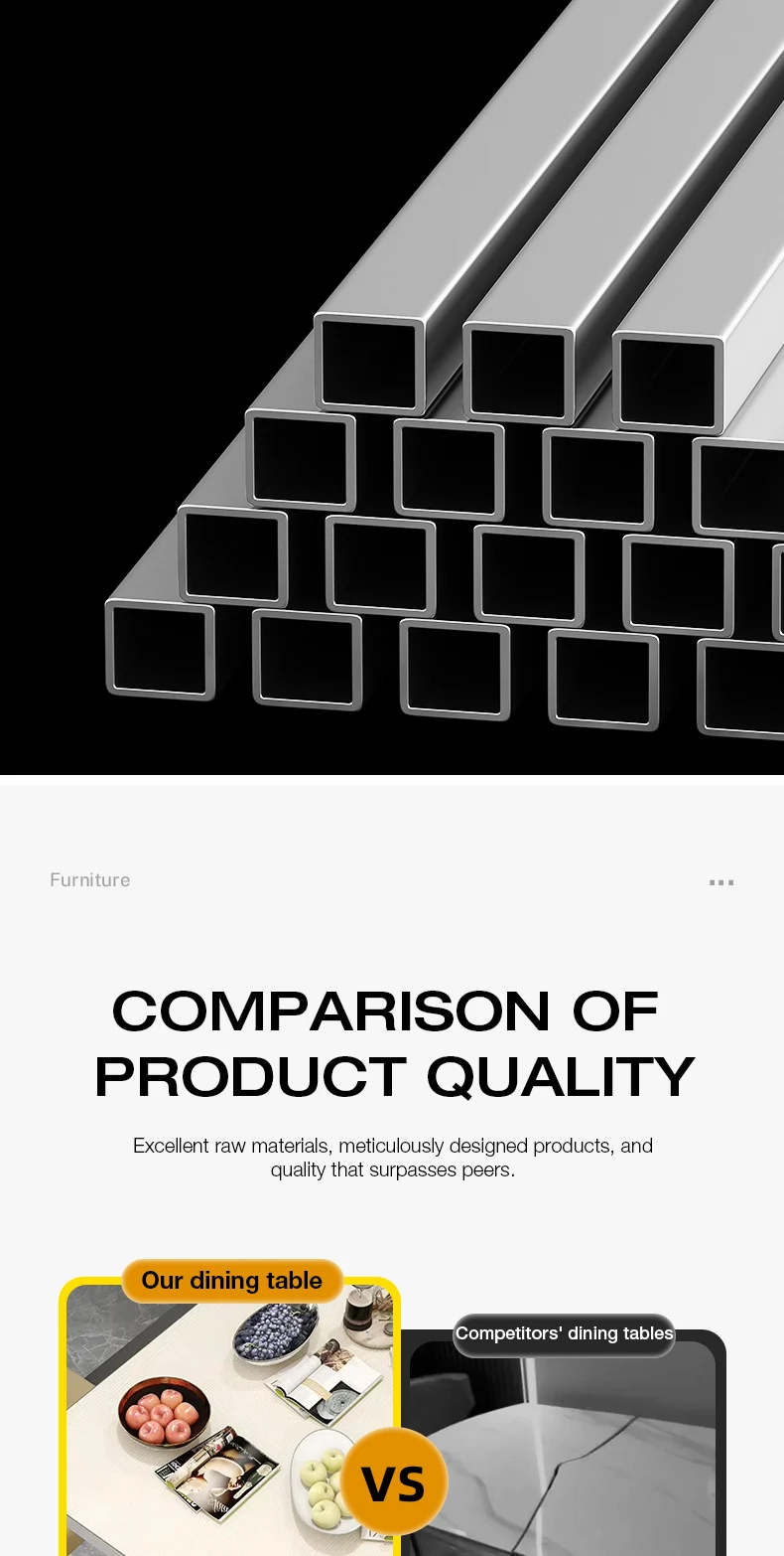 product 4 person modern canteen dining table chair set restaurant furniture panel living room hotel commercial use-4