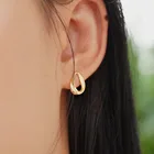 Earrings Earrings Ins Hot Selling 18K Real Gold Simple Retro Style Water Drop Earrings