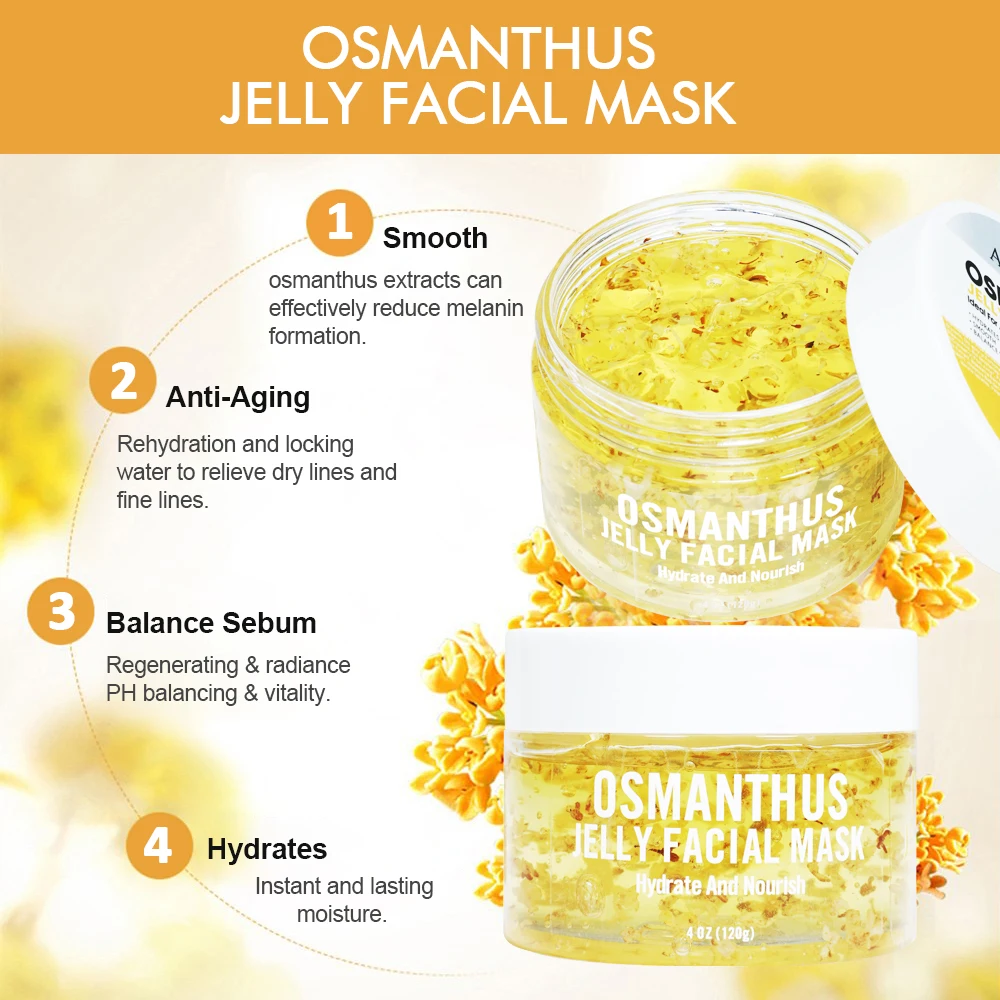 Private Label Skin Care Osmanthus Hydrojelly Powder Spa Beauty Jellymask Soft Face & Body Hydro Jelly Facial Mask Facemask