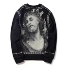 Custom Men Print Sweatshirts Custom Logo Cotton Polyester Fashion Men Oversized Sublimation Print Crewneck Sweatshirts