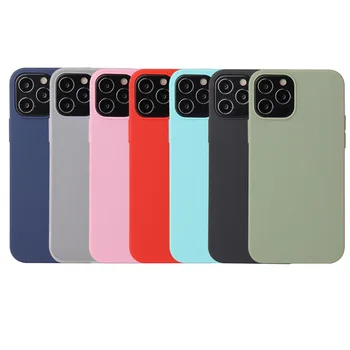 Ultra Thin Candy Color Matte Soft Silicone TPU Back Cover Phone Case For iPhone 12 Pro Max 11 XS XR X 6 7 8 Plus