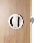 Door Lock Cavity Locks Concealed Mounting Screws Wooden Round Cavity Sliding Privacy Pocket Door Lock