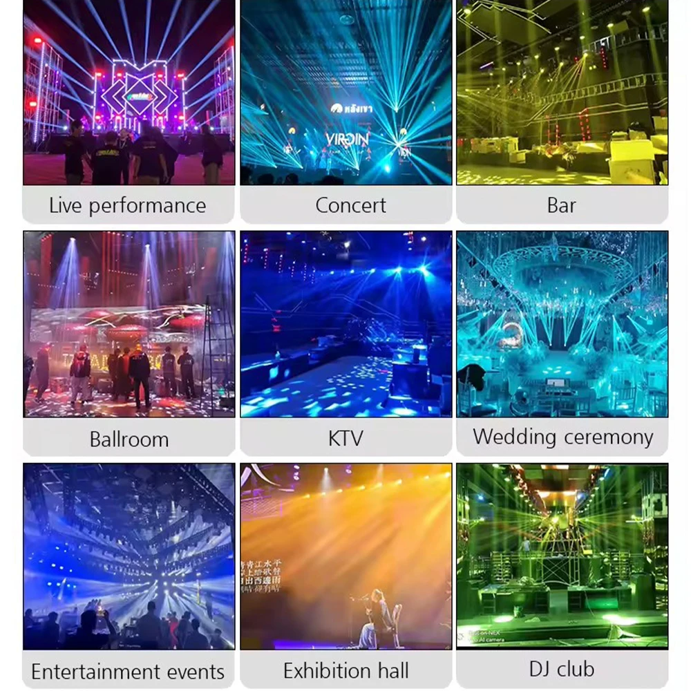 Football Lights Stage Lights Outdoor Christmas Laser LED Moving Head Professional Performance Disco Spotlights