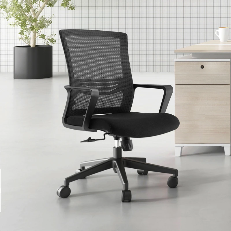 Modern Lift Computer Chair Mesh Fabric Mid Back Swivel Design Staff Office Chair For Sale Work China Wholesale Silla De Oficina