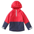 Coat Boys' Colorblock Windbreaker Casual Mesh Lined Windproof Rain ResistanceJacket Kids Trench Coat