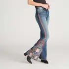 Design Jeans 2021 Trending Denim Distressed Skinny Bell Bottoms Boohoo Flared Design Custom Female Embroidery Jeans