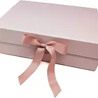 Gift Factory Square Colorful Weeding Ribbon Candy Gift Paper Packaging Paper Boxes For Wedding Party Decoration